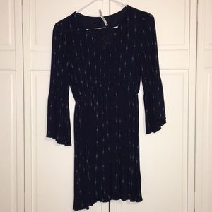 Long Sleeve Navy Mudd Dress Extra Small